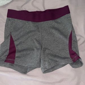Purple and gray spandex